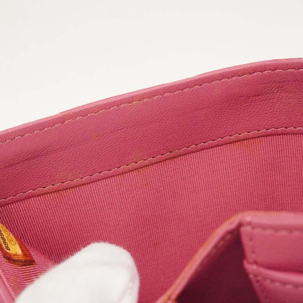 Chanel Matelasse Tri-fold Long Wallet in Lambskin, Pink Champagne, Women's - Picture 16 of 16